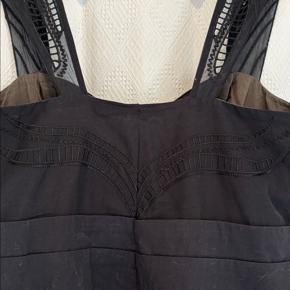 Karen Millen Black Cutwork Cotton/Silk Dress - Picture 7 of 9